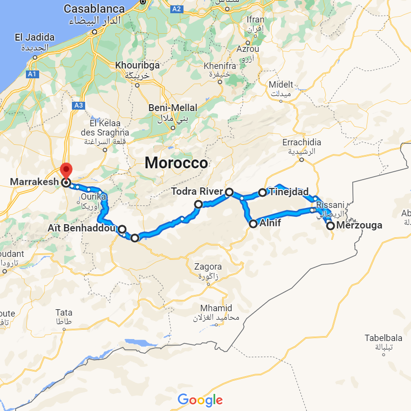 3 days tour from marrakech (Marrakech, Dades, Merzouga, Marrakech)